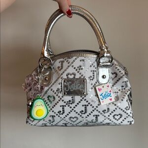Justice Silver and White Mini Bag